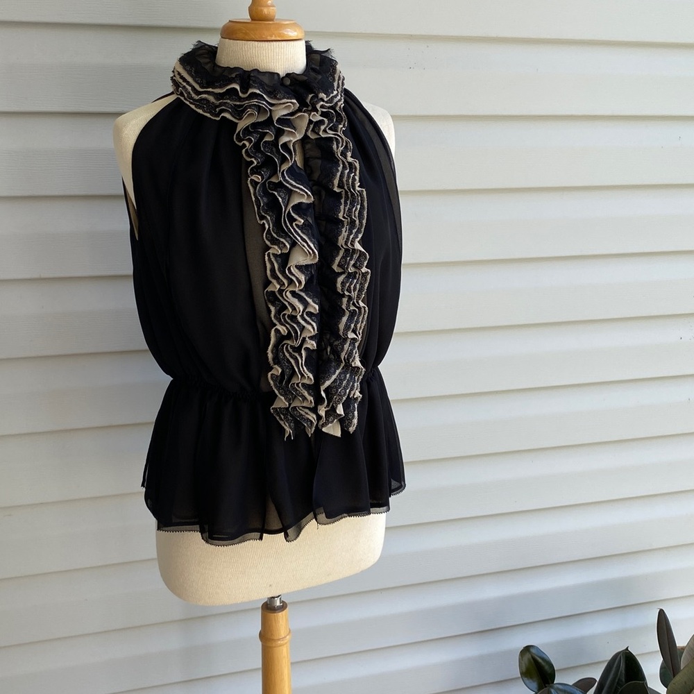 Neiman Marcus Robert Rodriguez ruffle top NWT